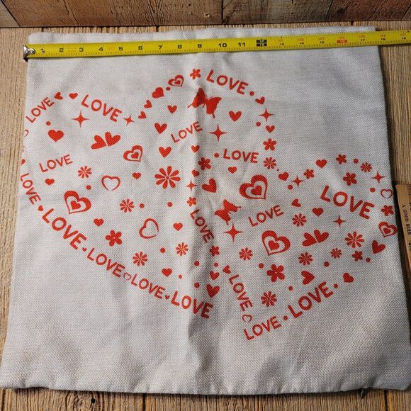 Unbranded Other - ❤️ LOVE ❤️ Double Heart Pillow Cover. 17" x 17"